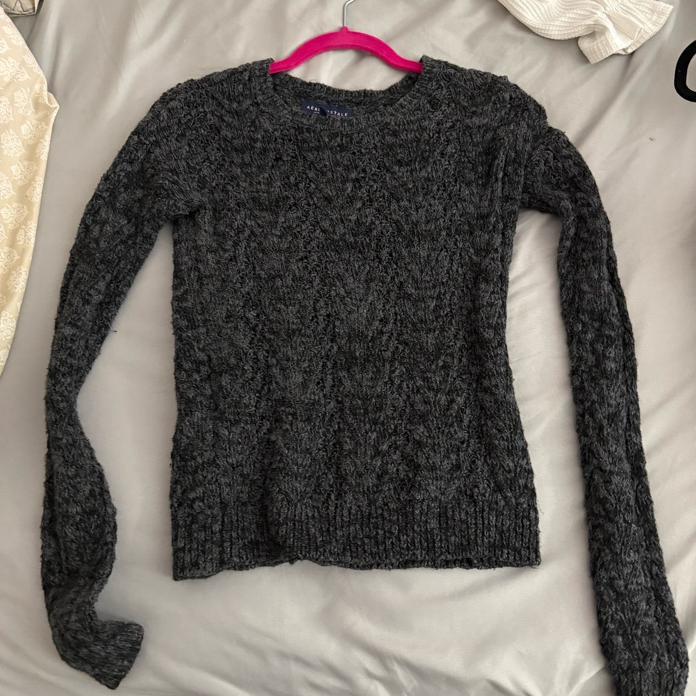 Aeropostale Dark Gray Knit Sweater